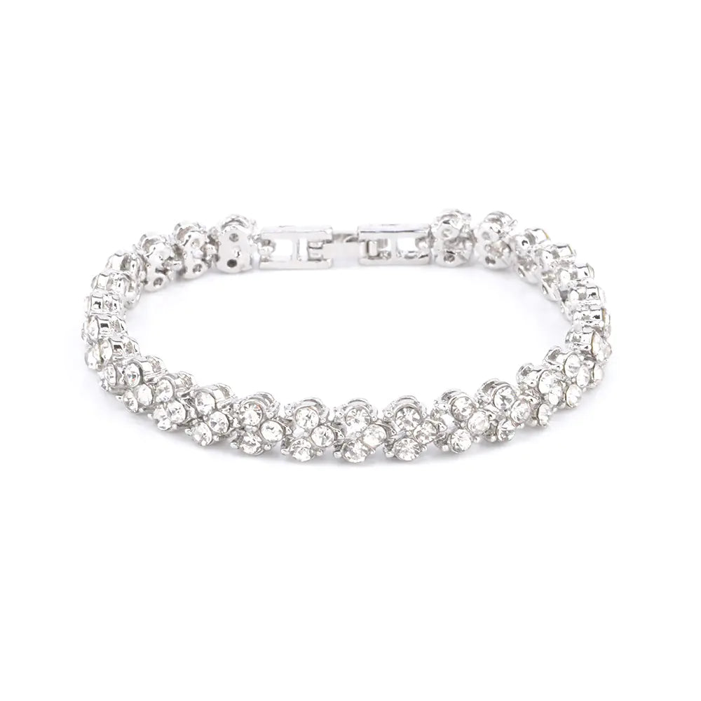 Exquisite Luxury Roman Crystal Bracelet with Diamonds