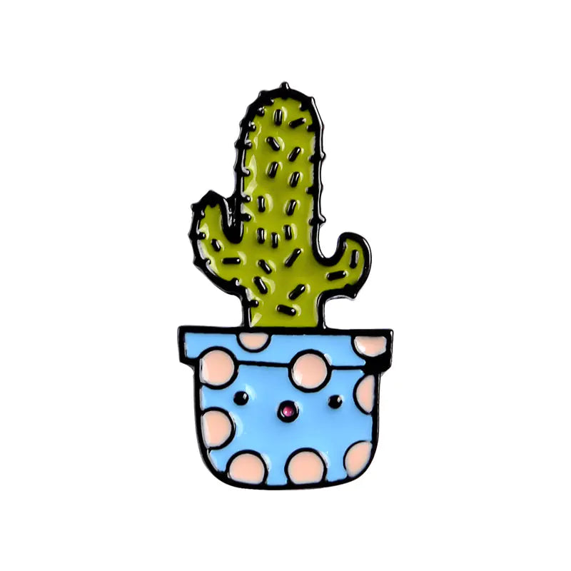 Cute Cartoon Student Cactus Brooch and Badge (Wholesale)