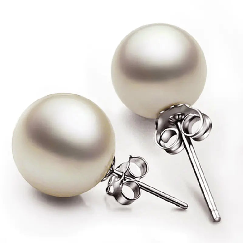 Pearl Silver Stud Earrings for Women - 925 Silver