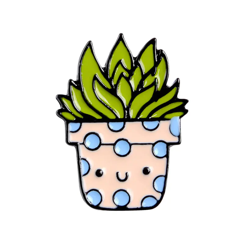 Cute Cartoon Student Cactus Brooch and Badge (Wholesale)