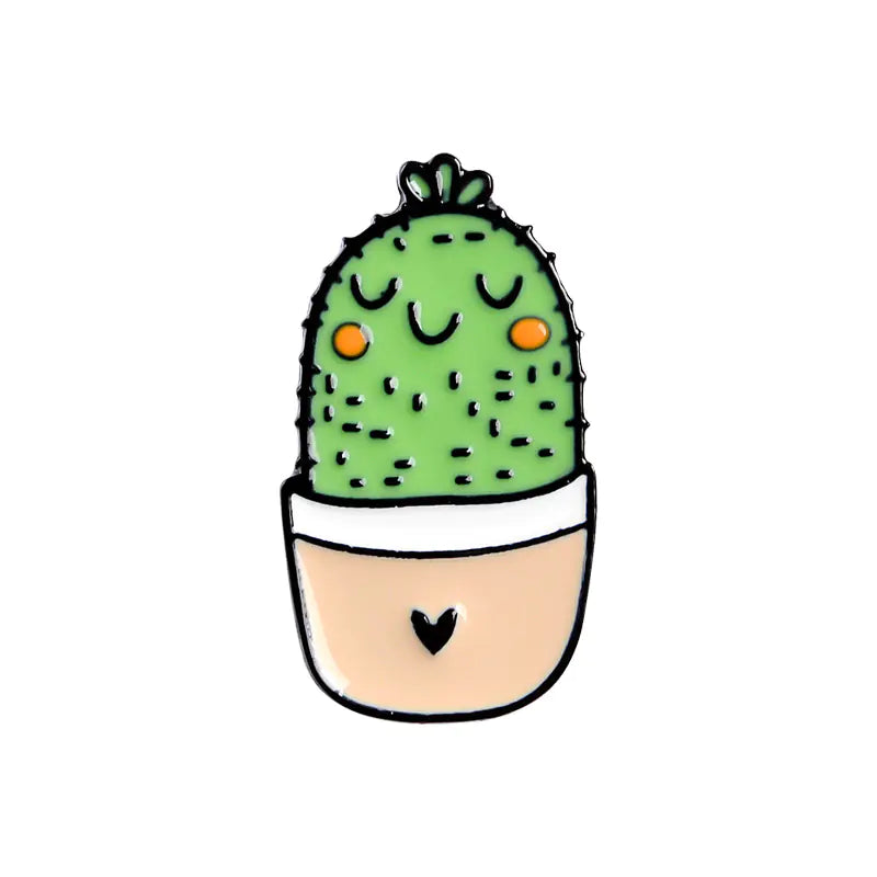 Cute Cartoon Student Cactus Brooch and Badge (Wholesale)