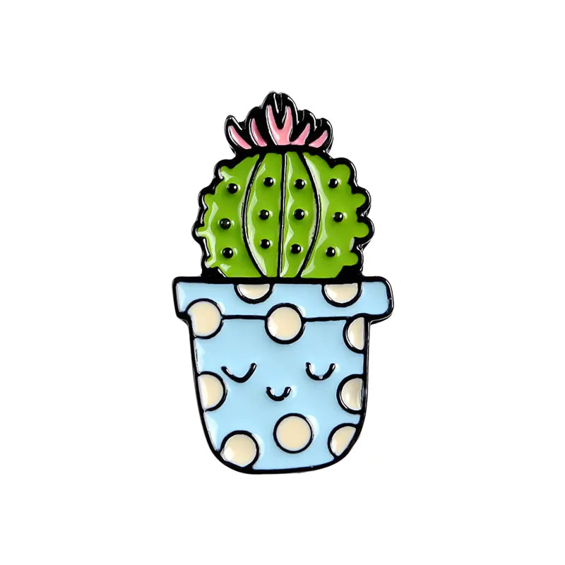 Cute Cartoon Student Cactus Brooch and Badge (Wholesale)