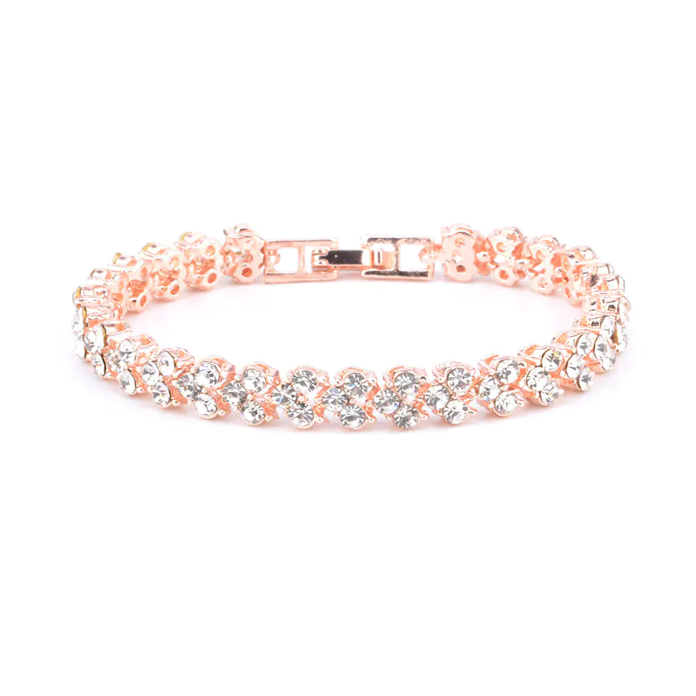 Exquisite Luxury Roman Crystal Bracelet with Diamonds