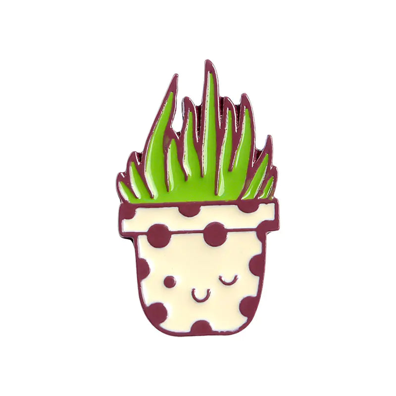 Cute Cartoon Student Cactus Brooch and Badge (Wholesale)