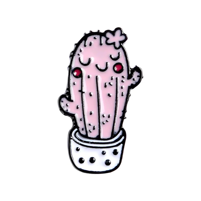 Cute Cartoon Student Cactus Brooch and Badge (Wholesale)